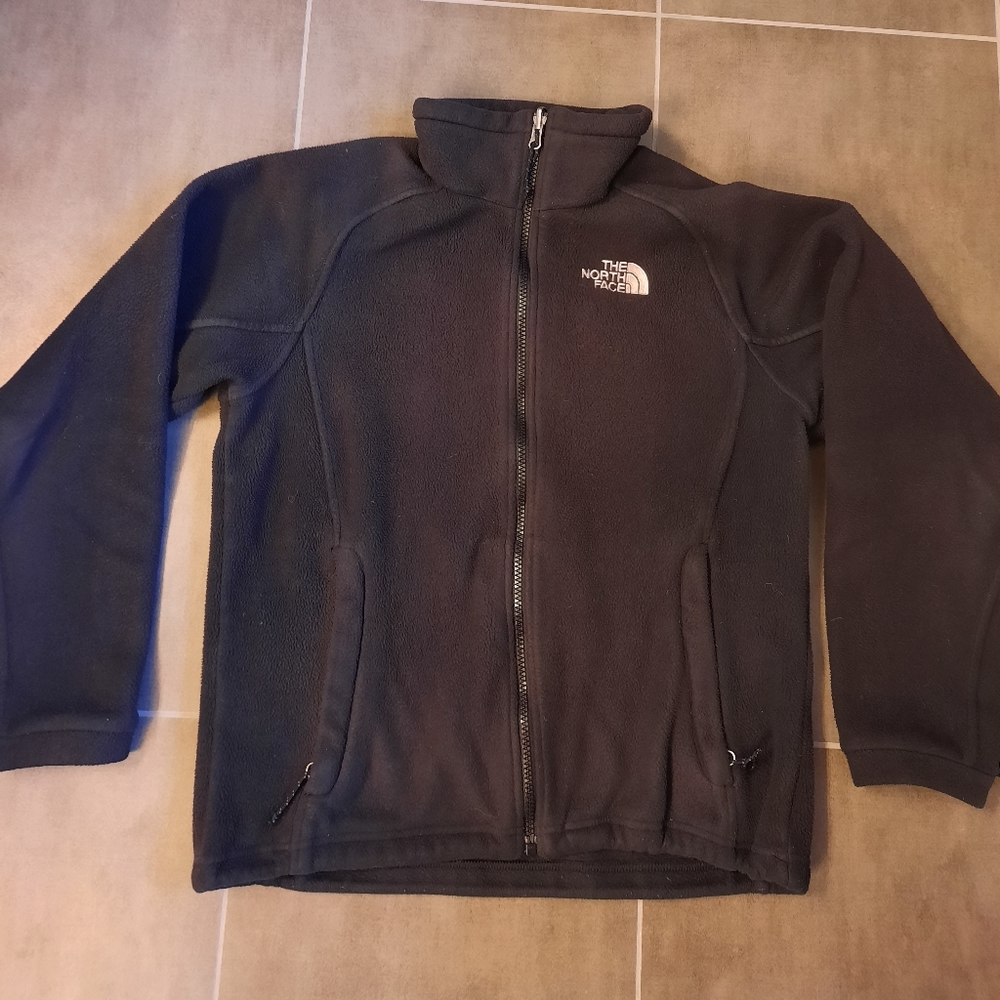 Women's North Face Black Fleece Jacket Full Zipper